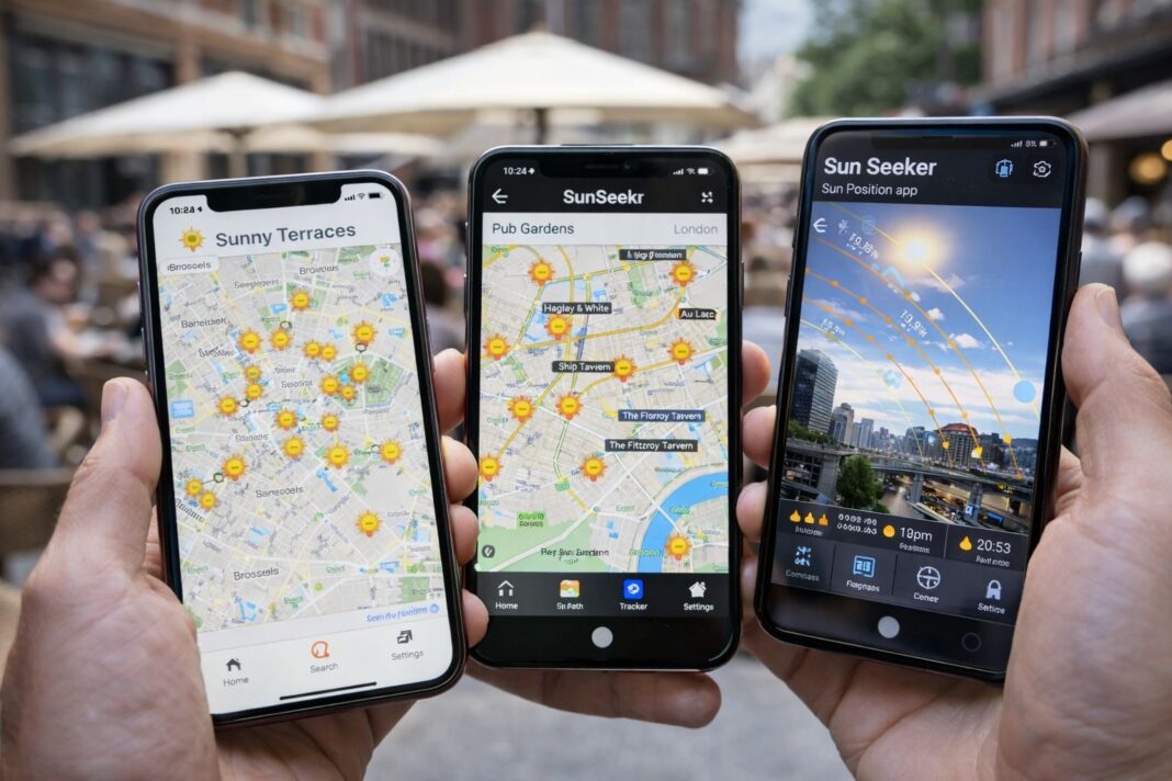 Aplicațiile care îți arată unde găsești soare pe terase devin noul trend în marile orașe