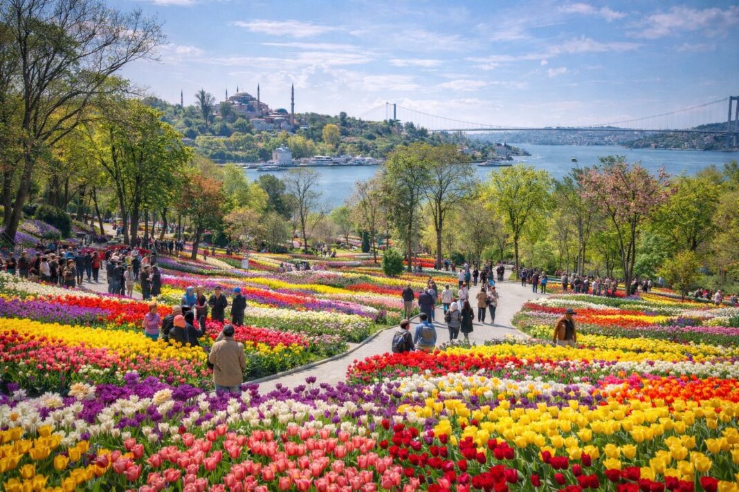 Festivalul lalelelor din Istanbul 2026: milioane de flori au transformat parcurile orașului în atracții turistice