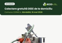 Sâmbătă, campanie EcoVol de colectare selectivă a deşeurilor electrice, electronice sau electrocasnice în comuna Cernica
